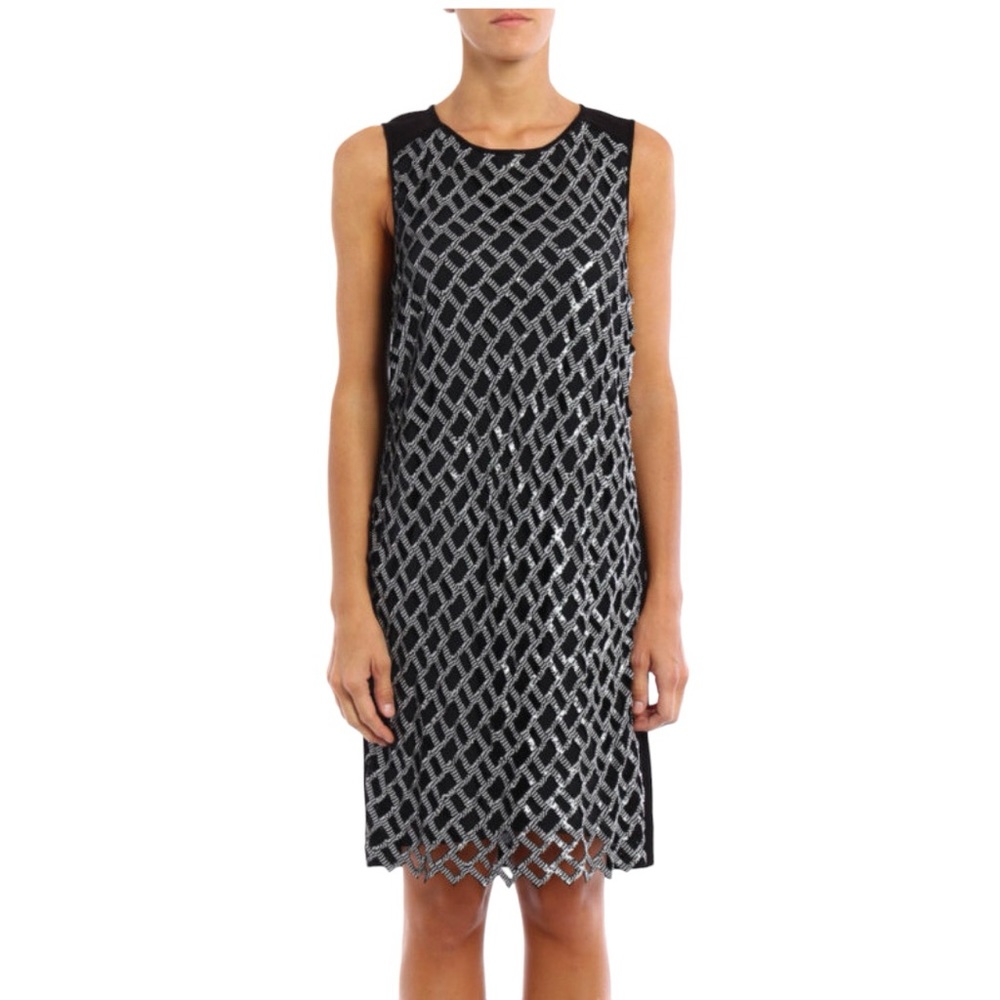 NWT DIANE VON FURSTENBERG DVF Joylyn Sequin Front Cocktail Dress Size Small